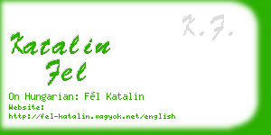 katalin fel business card
